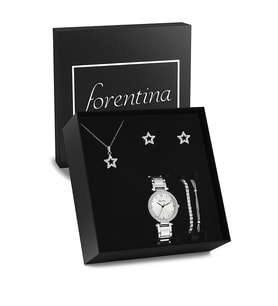 Forentina Yıldız Kolye Küpe Bileklik Saat - Hediye Seti PS2717
