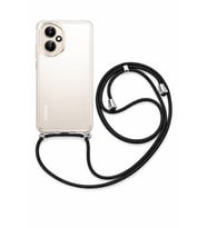 Honor 400 Boyun Askılı Şeffaf Silikon Kılıf Siyah