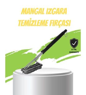 Mangal Izgara Temizleme Fırçası Paslanmaz Çelik Telli Uzun Saplı
