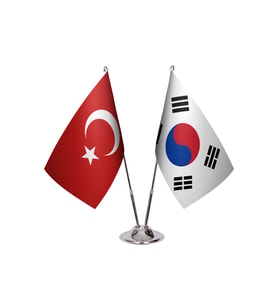 Güney Kore İkili  Masa Bayrağı