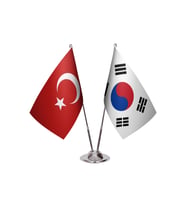 Güney Kore İkili  Masa Bayrağı