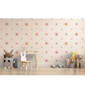 Pastel Pembe Papatyalar Çiçek Duvar Bahar Duvar Sticker (Karışık)