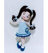 Mavi Çitlembik Bebek Amigurumi Organik Oyuncak