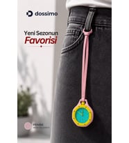 Boyol Pop Çanta Charm Unisex Aksesuar Saat D-Sport Pembe-Sarı D-401