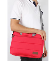 Bagacar Kırmızı Unisex 13 - 14 İnç Laptop ve Evrak Çantası  (Çok Renkli)