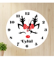 İsimli Baskılı Kişisel Yılbaşı Duvar Saati