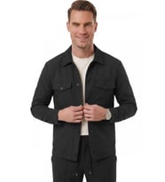DeepSEA Siyah Slim Fit Gofre Dokulu Yazlık Spor Takım Elbise – Yarım Astarlı Likralı 2’li Kombin 2604007