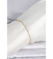 CM 14K Gold Renk Ezme Burgu Zincir Model Kadın Bileklik - TJ-BB8280