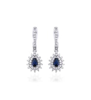 0.85 Karat Safir Pırlanta Küpe