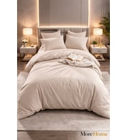 More  Home Çift Kişilik Yorgan Kılıfı + Yastık Kılıfı  Bej