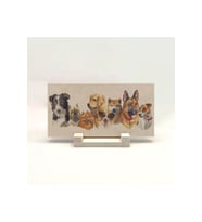 Sevimli Köpekler Baskılı Taş Masaüstlük 10X20