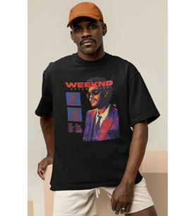 The Weeknd After Hours Rapper Baskılı Unisex Oversize Şarkıcı Tişört