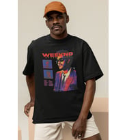 The Weeknd After Hours Rapper Baskılı Unisex Oversize Şarkıcı Tişört