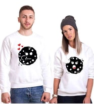 Tshirthane Kurabiyelerin Aşkı Sevgili Kombinleri Sweatshirt Kombini (Tek Ürün Fiyatıdır.)