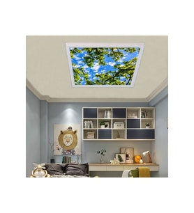 Salon Avize- 60watt - 60x60 -led Aydınlatma-tavana Yapışık-kolay Montaj Avize- Beyaz Çerçeve