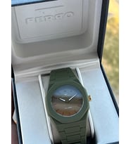 Ferro Polycarbon Kasa & Kordon 50 Mt Suya Dayanıklı Erkek Kol Saati EF1140-19F (Yeşil)