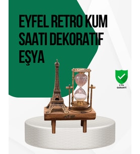 Ahşap Kum Saati – Vintage Tasarımlı Masa Dekoru