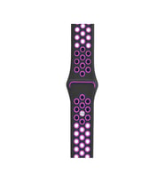 Watch Siyah-Mor Nike Kordon 42-44 mm Esnek Silikon Delikli Şık Tasarım