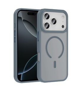Apple iPhone 17 Pro Max Uyumlu Kılıf M-safe Şarj Özellikli Mat Arka Yüzey Zore Sio Kapak (Gri)