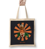 Basil Brush Retro Japanese Bez Çanta Uzun Saplı