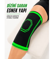 Sporcu Dizlik Esnek Örme Diz Koruyucu Nefes Alan Hafif ve Konforlu Tasarım