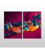 3D Obje Kanvas Tablo 60x50cm (Karışık)