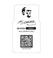 Dijiname Qr Numaratik Yeni Nesil Dijital Araç Kimliği Atatürk İmzalı 3 Adet