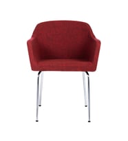 TOLİNA TOPLANTI SANDALYESİ VE BEKLEME KOLTUĞU ( KETEN KUMAŞ ) (Bordo)