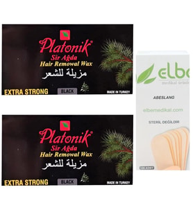 Platonik Black Sert Ciltler için Kalıp Sir Ağda 400 G x 2 + Spatula 10'lu