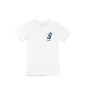 Sneaker Görselli Cep Logo Tasarımlı Beyaz Tişört