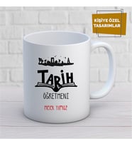 Kişiye Özel İsim Yazılabilir Tarih Öğretmeni Kupa Bardak