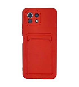 Xiaomi Mi 11 Kılıf Kelvin Kartvizitli Silikon - Kırmızı