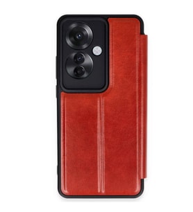 Oppo Reno 11f Kılıf Flip Cover - Kırmızı
