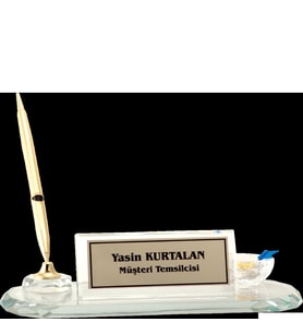 ODAK KUPA - Ahşap ve Cam Masa İsimlikleri - YZ-023 A - 10 cm
