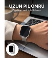 Mey İthalat® AMOLED Ekranlı Bluetooth Aramalı 3 Kordonlu Akıllı Saat