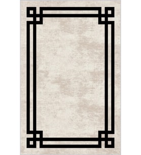 Eliana Home Baskılı, Yıkanabilir Kaymaz Taban Salon Halısı LNA1844-SM393 100x150 cm (Bej)