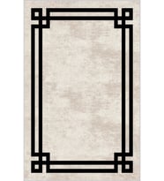 Eliana Home Baskılı, Yıkanabilir Kaymaz Taban Salon Halısı LNA1844-SM393 100x150 cm (Bej)