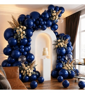 Lacivert Renk Lateks Metalik Balon (30 cm) - 100 Adet