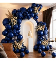 Lacivert Renk Lateks Metalik Balon (30 cm) - 100 Adet