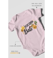 Dedesinin Balı Kısa Kollu Bebek Body %100 Pamuk