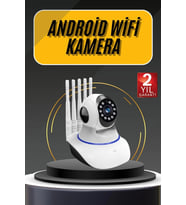 Akıllı Gece Görüşlü Sensörlü Wifi Kamera Telefondan Takip Edilebilir