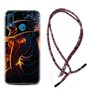 Huawei P20 Lite Mate 10 20 Lite Pro P40 Lite KılıfBoyun Asklı Rasta Silikon Karga 1616