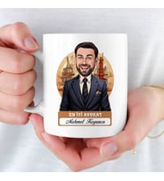 En İyi Erkek Avukata hediye Karikatürlü Kupa Bardak