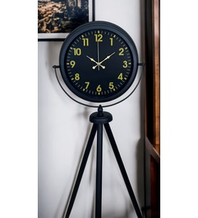River World Ayaklı Saat Tripod Gold Rakamlı Prime Black