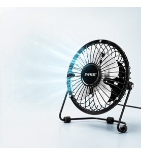 Masaüstü Mini USB Fan - Metal Gövdeli - Ultra Sessiz