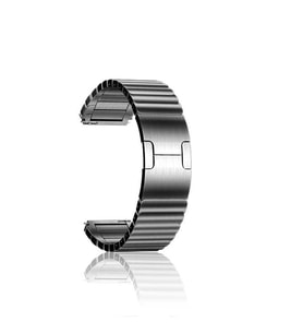 Huawei GT2 46mm 22mm Uyumlu Kordon Paslanmaz Çelik Luxury Metal KRD-35 Kayış (Gri)