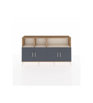 Arges Konsol 6 Raflı 4 Kapaklı 176x30x99 Çam-Antrasit/Aytaşı