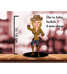 ATEŞ ANIT Karikatür bayan biblo-252