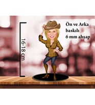 ATEŞ ANIT Karikatür bayan biblo-252