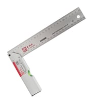 Fixonic B.H.D BHD00195 250mm/25cm Alüminyum L Marangoz Gönye/Su Terazili